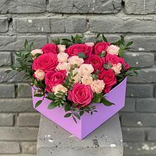 Цветочная композиция из Розы в коробке в Тропарево
