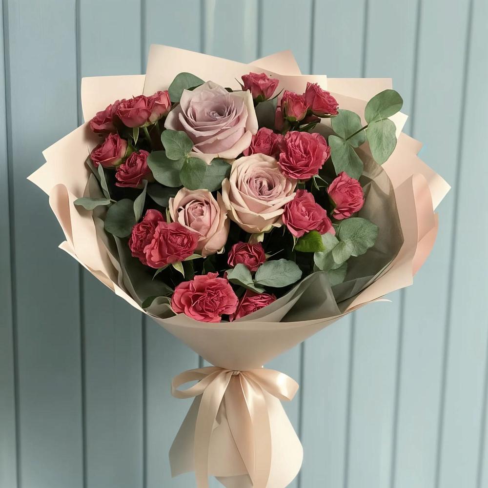 Букет цветов из: Гвоздики и Розы в Тропарево