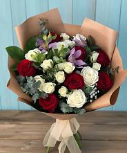 Букет цветов из:  Розы и Альстромерии в Тропарево