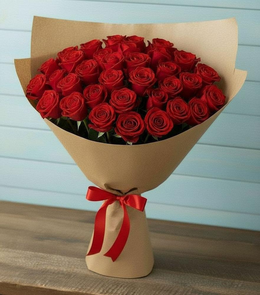 Букет Красные розы Милано в Тропарево