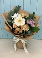Букет цветов из:  Герберы и Хризантемы в Тропарево
