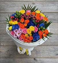 Букет цветов из:  Розы и Хризантемы в Тропарево