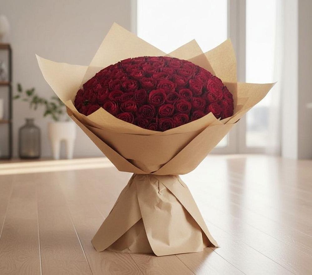Букет 101 Красная роза в Тропарево
