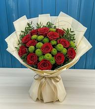 Букет цветов из:  Розы и Хризантемы #REPLACE_PRED# Тропарево