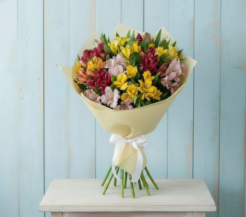 Букет цветов из: Альстромерии в Тропарево