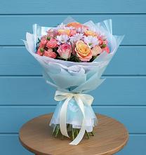 Букет цветов из:  Хризантемы и Розы в Тропарево