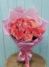Букет 15 Розовых роз Равель в Тропарево
