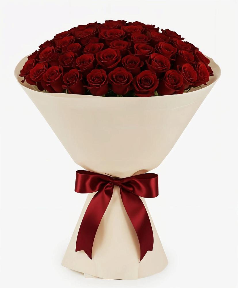 Букет 101 Бордовая роза Блэк Бакарра в Тропарево