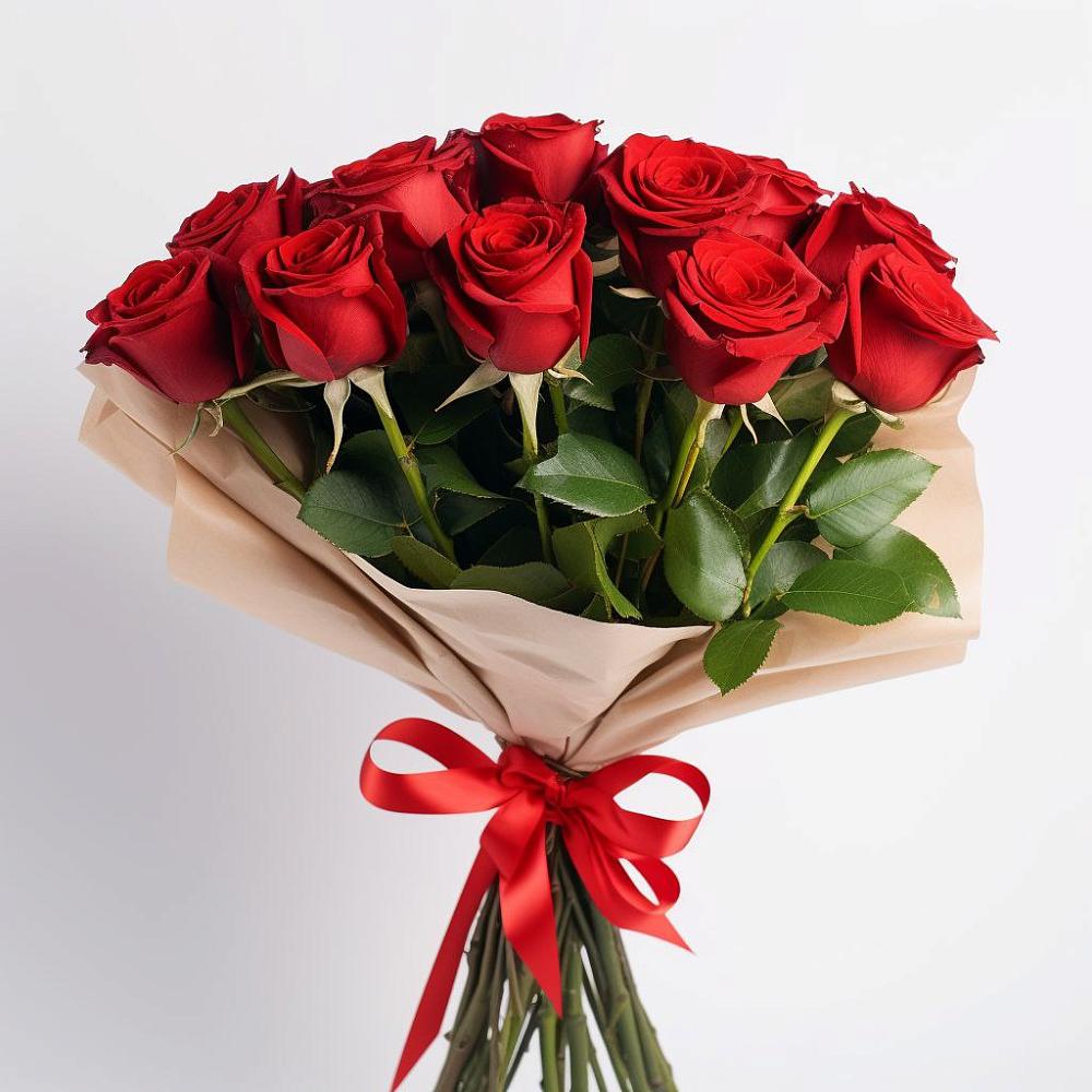 Букет 11 Красных роз Эдлесс Лав в Тропарево
